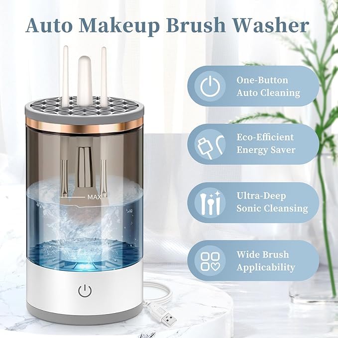 Deep Clean Your Makeup Brushes in Minutes – Electric Brush Cleaner